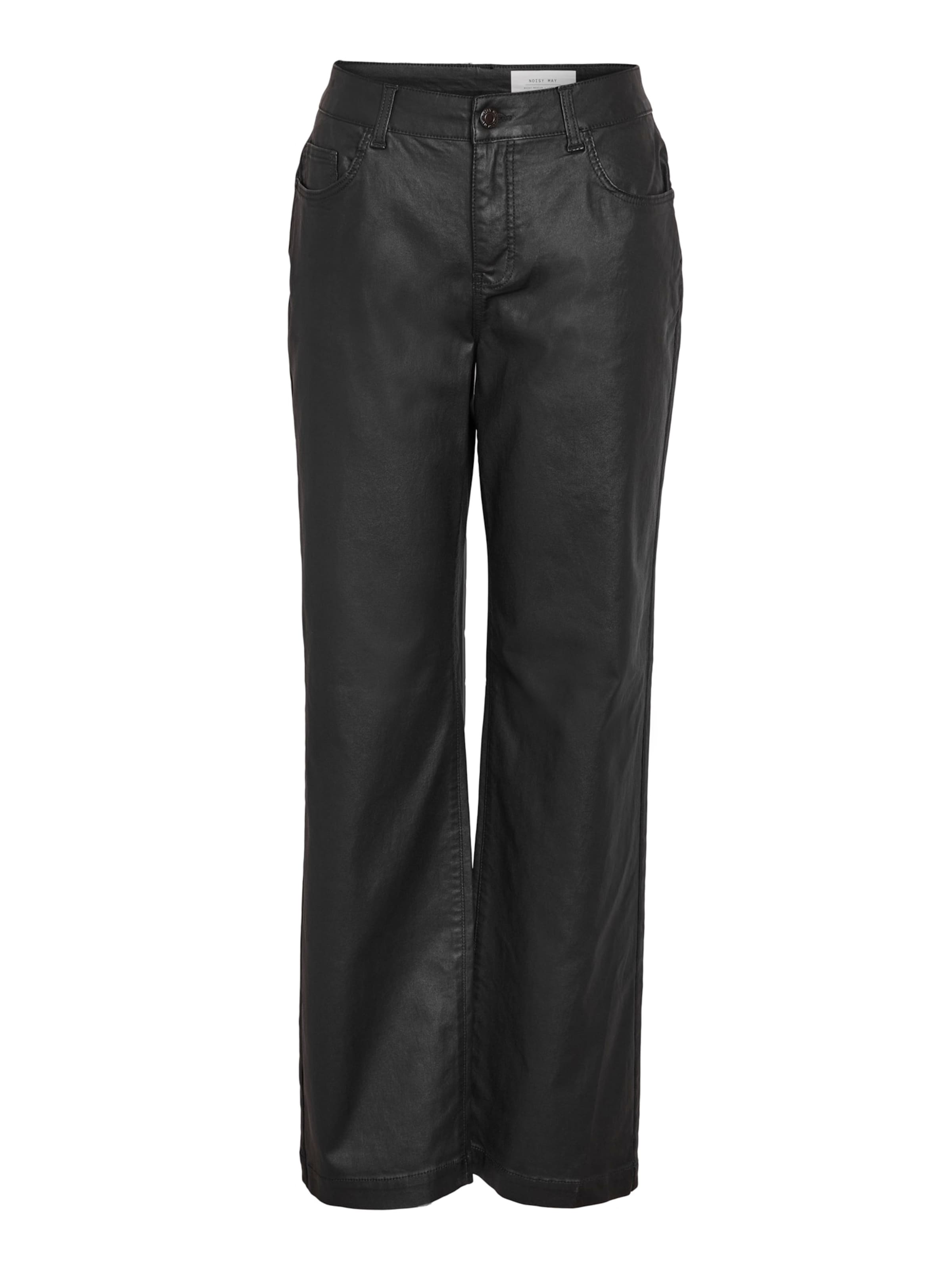 Noisy may Regular Jeans 'NMCOATED YOLANDA' in Zwart: voorkant