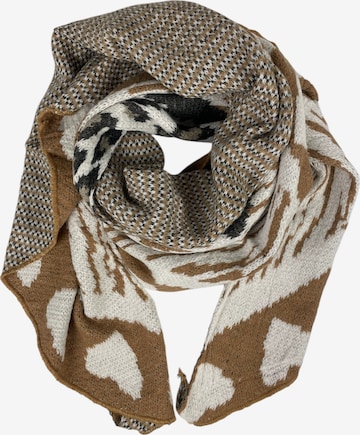 Écharpe 'Leopard' Kumixi en beige : devant