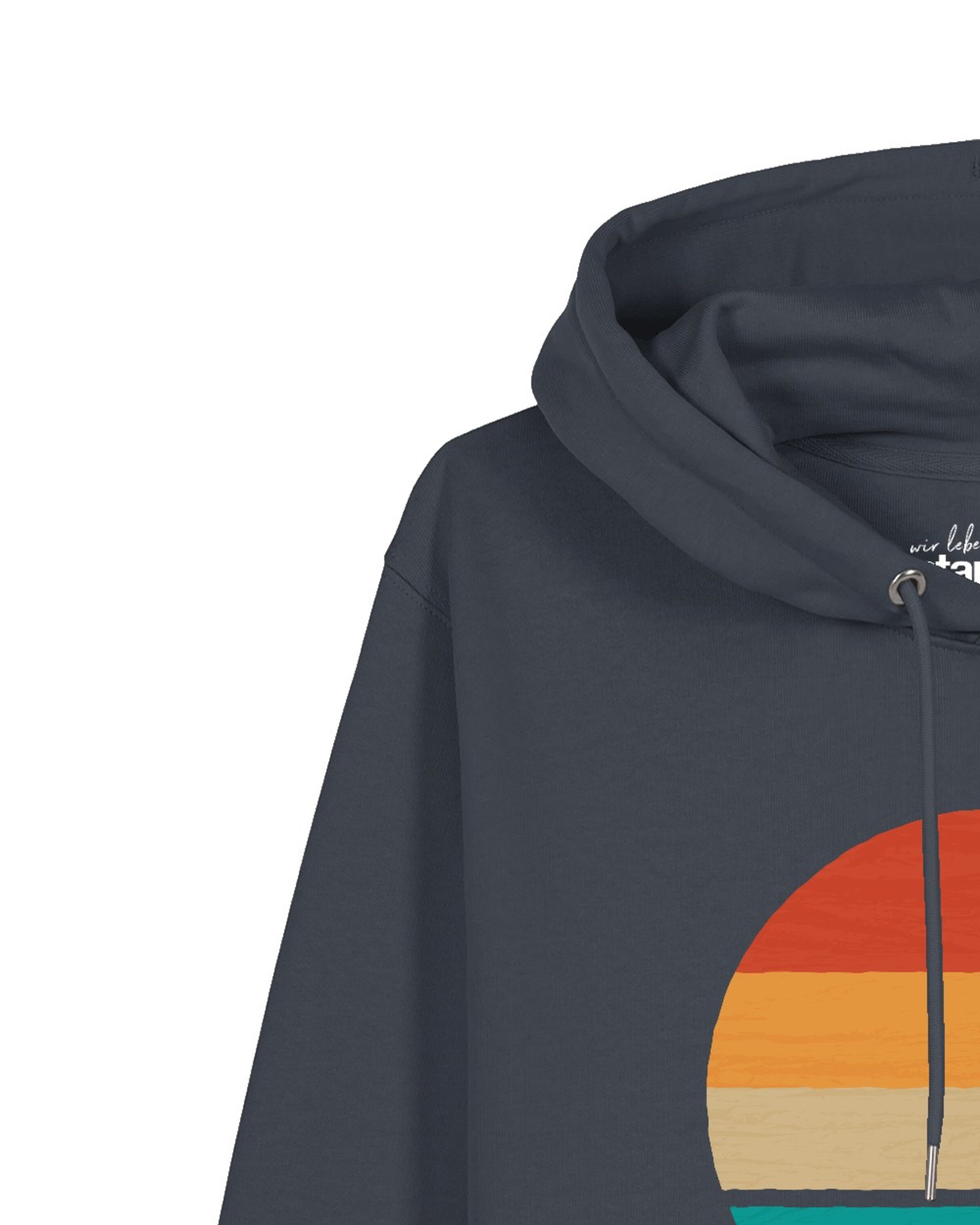 Sweat-shirt 'Retro Sunset Ocean' Watapparel en gris