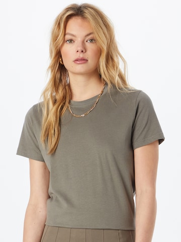 WEEKDAY T-shirt 'Lean' i grön: framsida