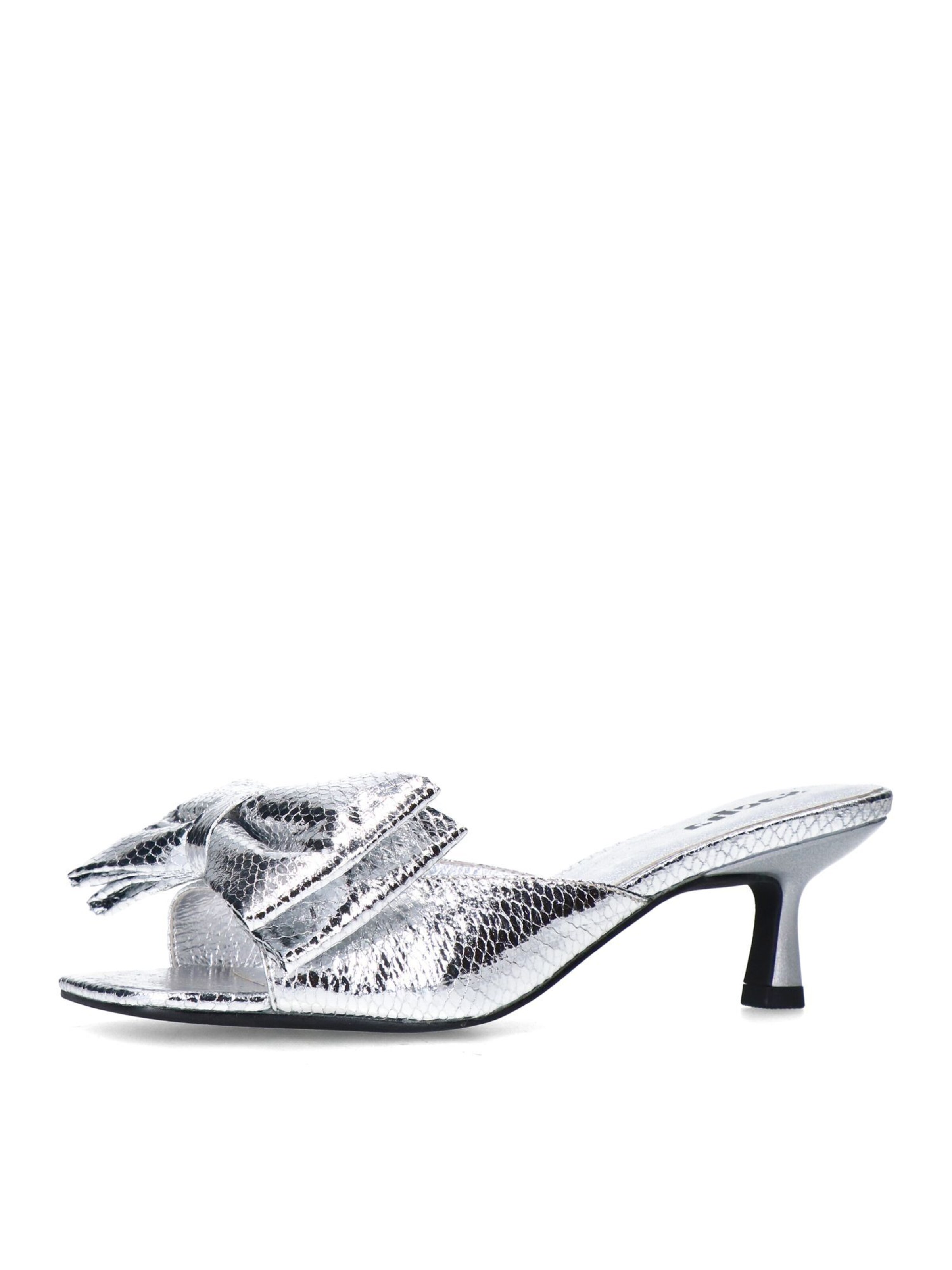 SACHA Mule en argent, Vue avec produit