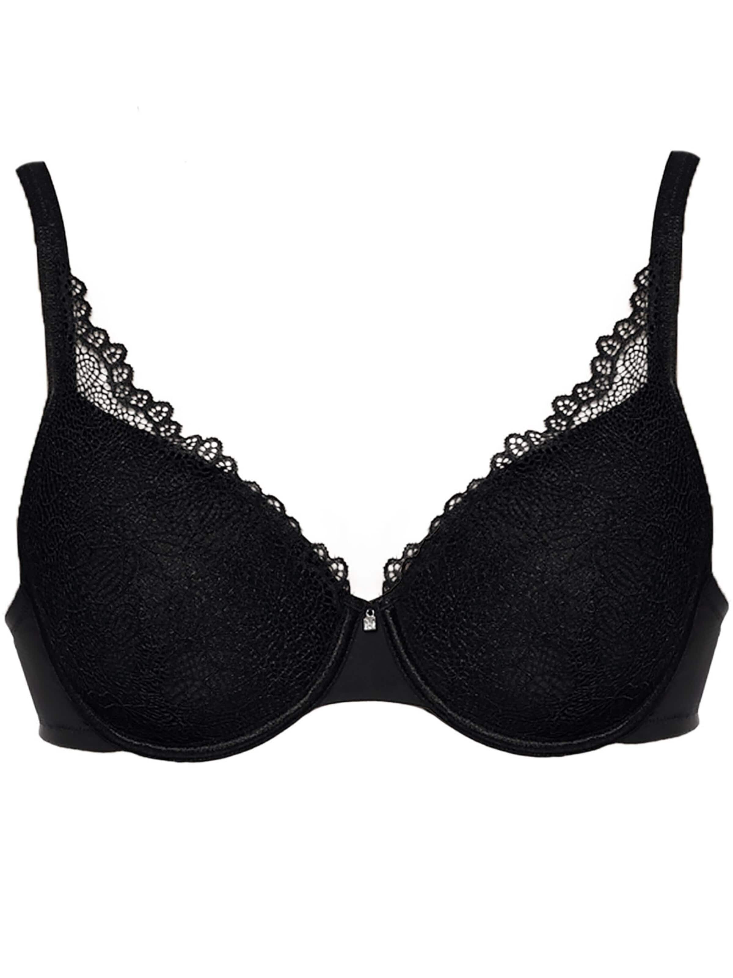 VIANIA Triangel BH 'Leni'‌ in Schwarz: Vorderseite