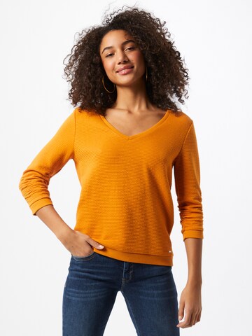 TOM TAILOR DENIM Sweatshirt in Orange: predná strana