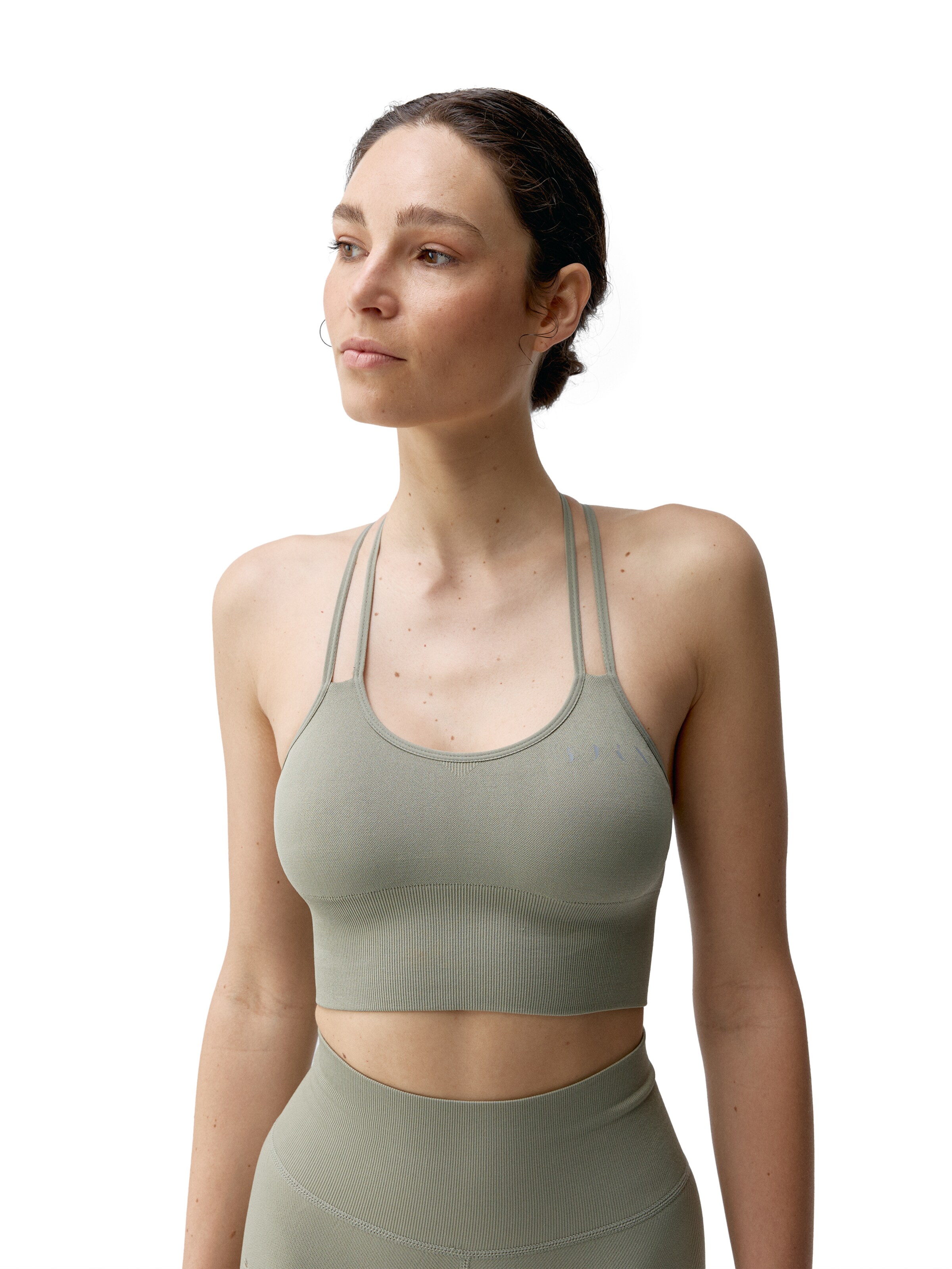 Born Living Yoga Sporttop 'Sunset' in Groen: voorkant