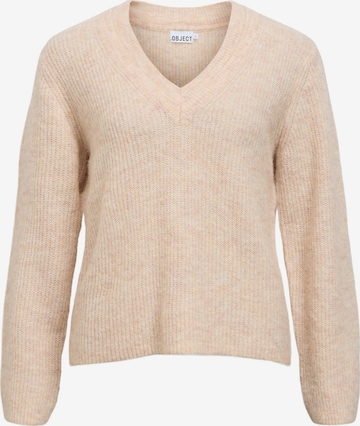 OBJECT Sweater in Beige: front
