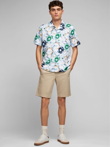 HECHTER PARIS Regular fit Button Up Shirt in Blue