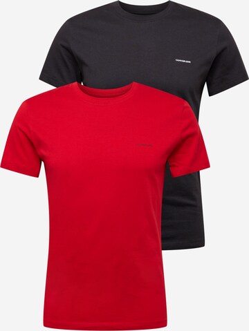 Coupe regular T-Shirt Calvin Klein Jeans en rouge : devant