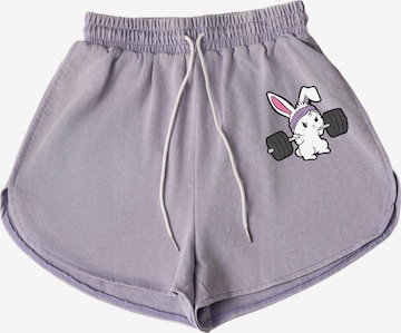 Loosefit Pantalon GORHEY en violet : devant