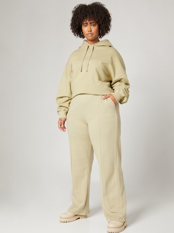 A LOT LESS Wide leg Broek 'May' in Beige