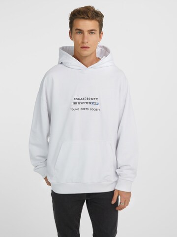 Young Poets Sweatshirt 'Danis' in White: front