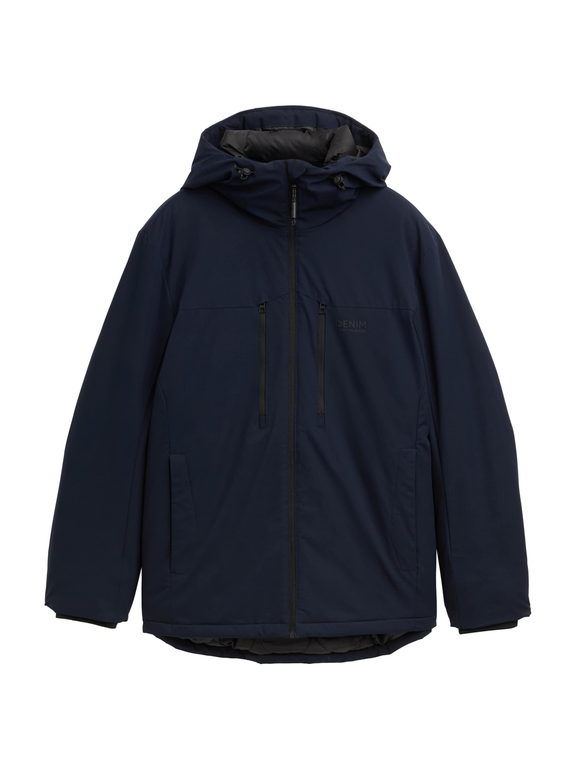 TOM TAILOR DENIM Prehodna jakna | modra barva: sprednja stran