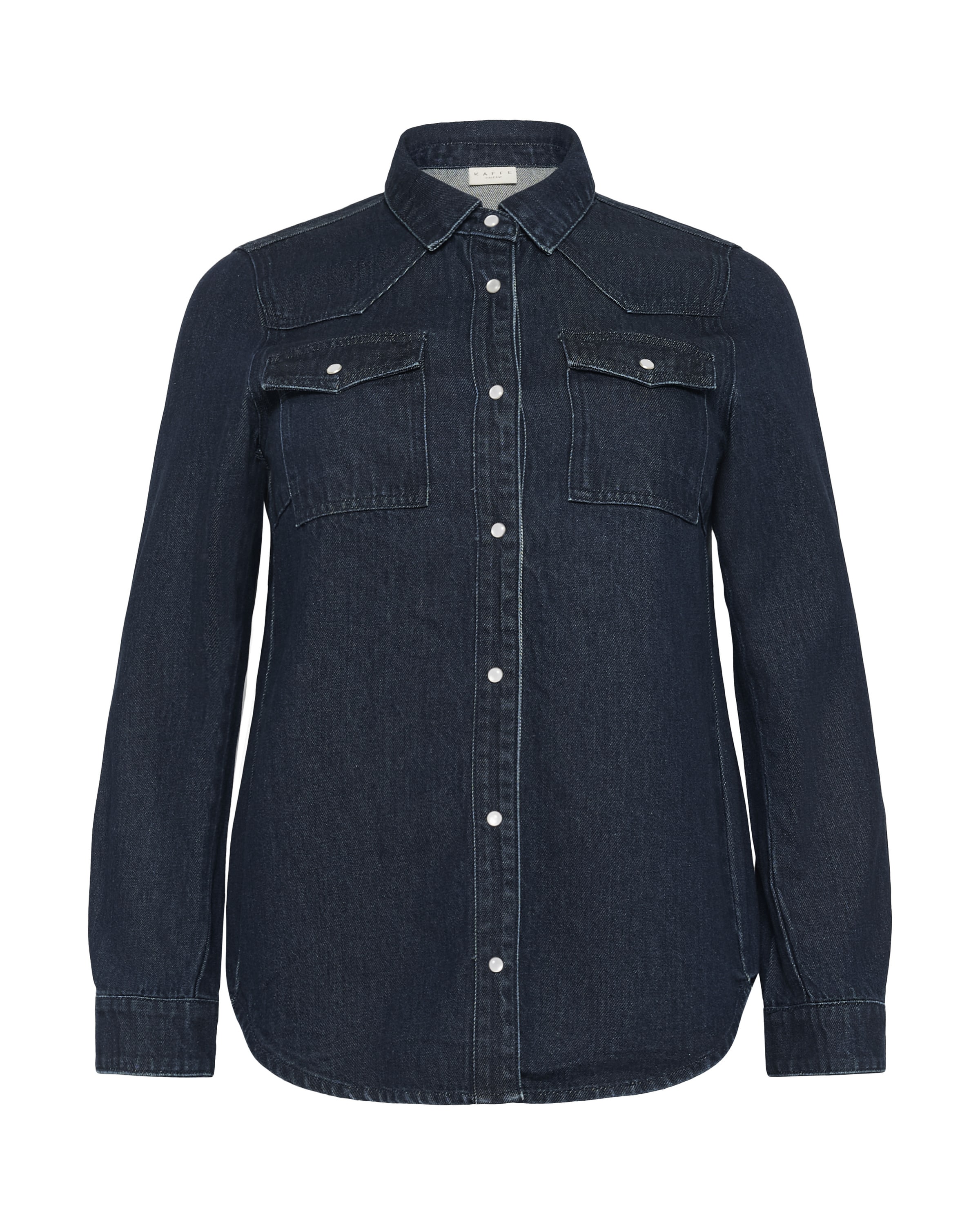 KAFFE CURVE Chemisier 'Elisa' en bleu, Vue avec produit