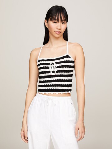 Tommy Jeans Top in Schwarz: Vorderseite