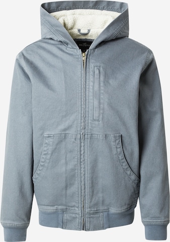 HOLLISTER Prehodna jakna | modra barva: sprednja stran