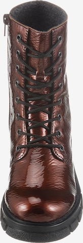 Rieker Lace-Up Ankle Boots in Brown