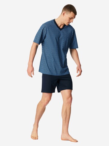 SCHIESSER Pyjama kort 'Comfort Nightwear' in Blauw