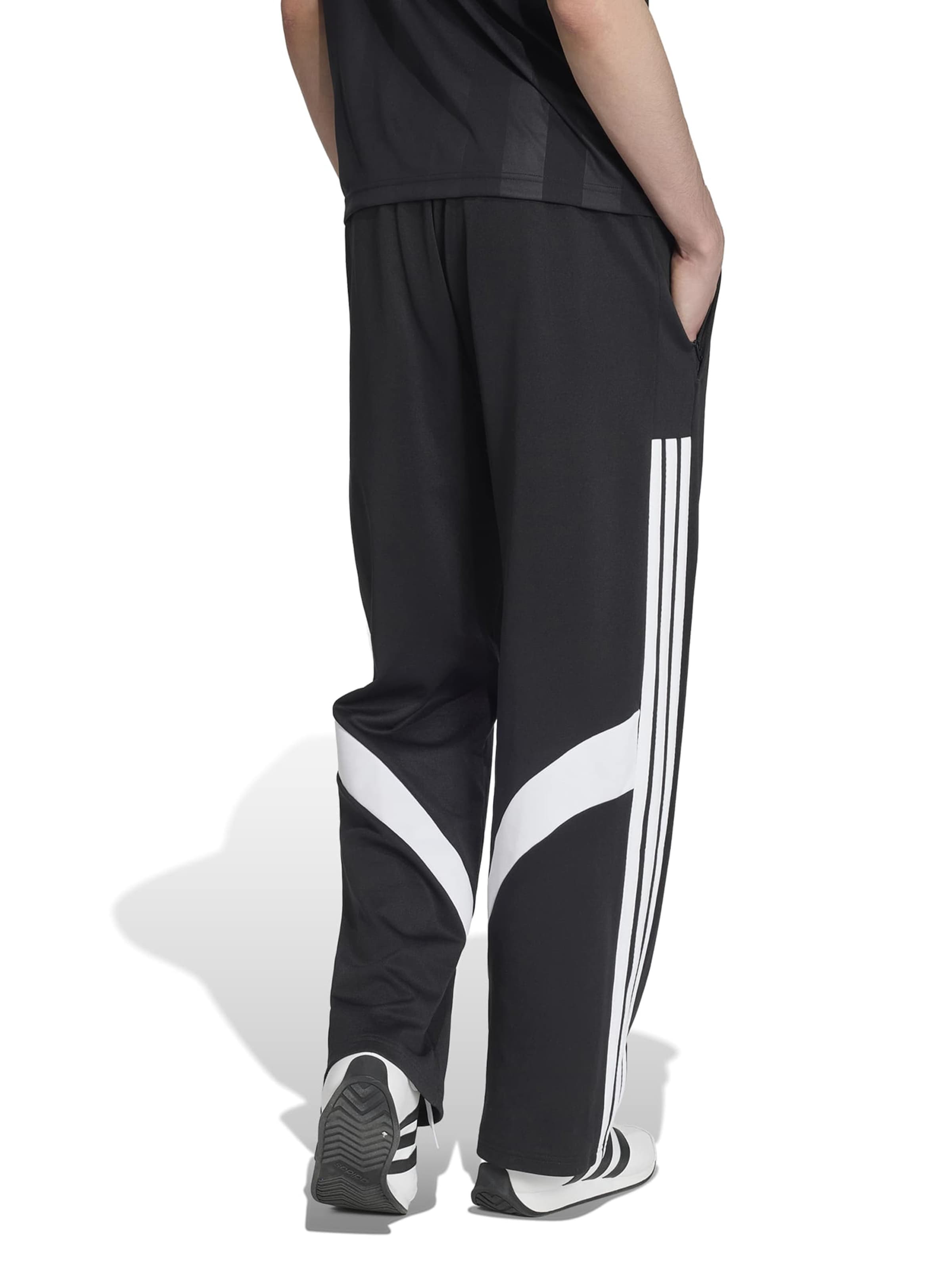 ADIDAS SPORTSWEARWide Leg/ Široke nogavice Sportske hlače 'TIRO OH' - crna boja