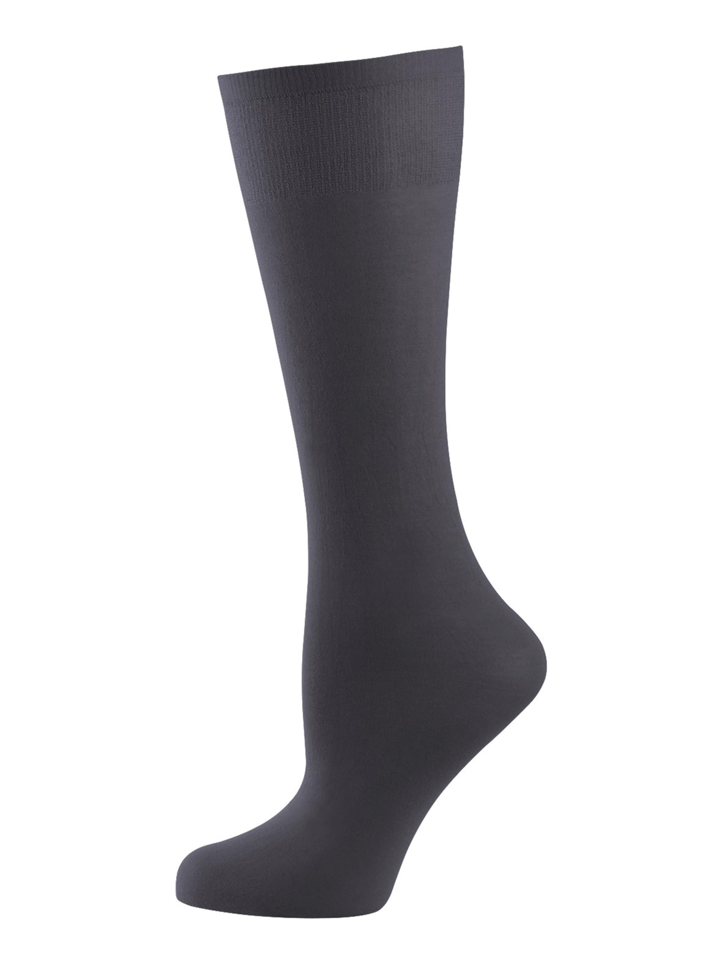 Chaussettes montantes ' Cotton 60 DEN ' Nur Die en gris : devant