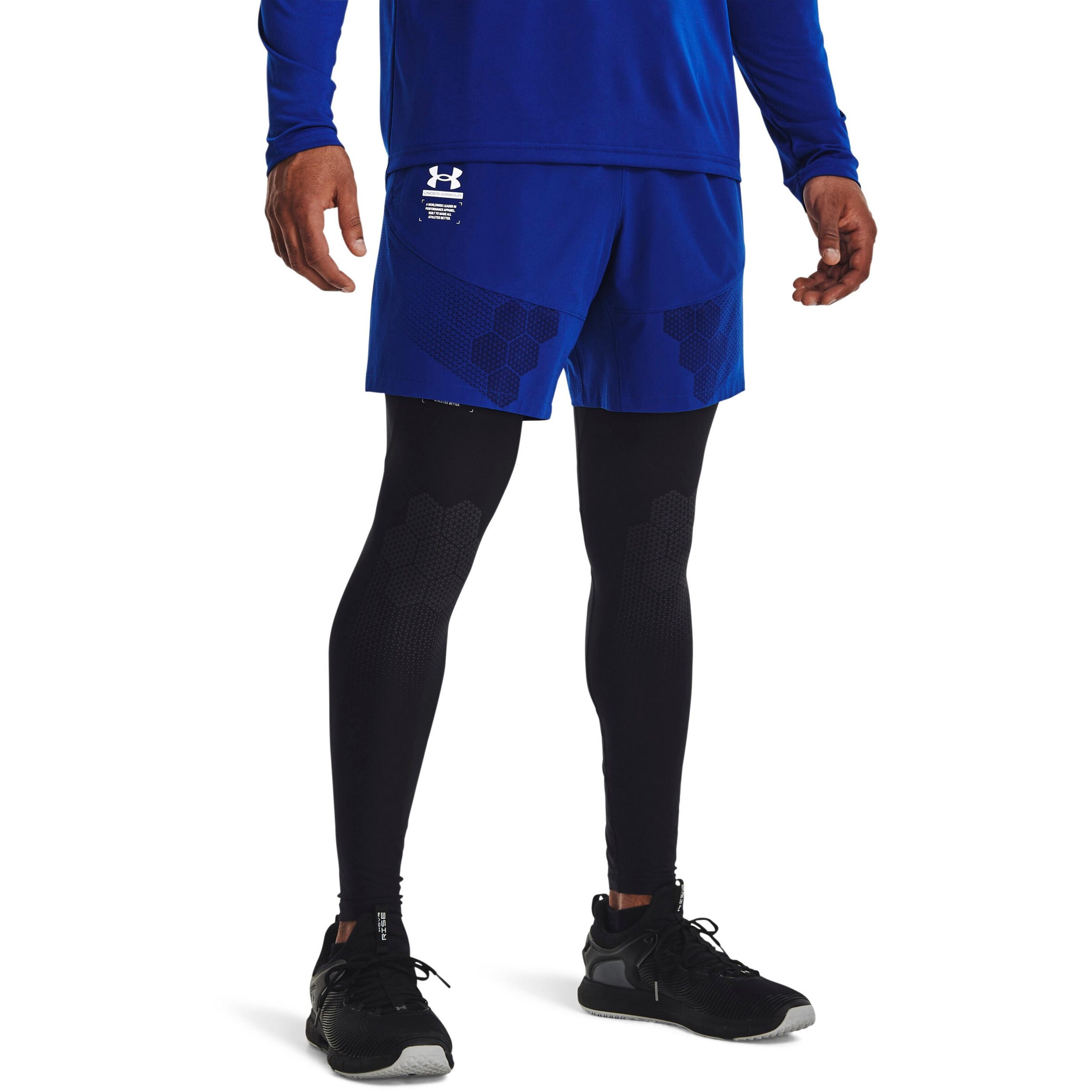 UNDER ARMOUR Regular Workout Pants in Blue: front
