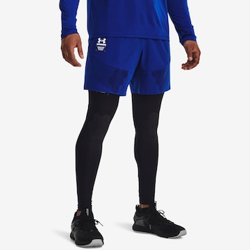 UNDER ARMOUR Regular Workout Pants in Blue: front