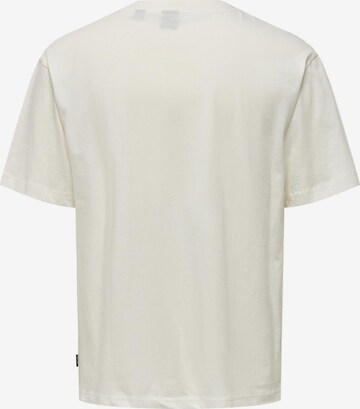T-Shirt 'MONTE' Only & Sons en blanc