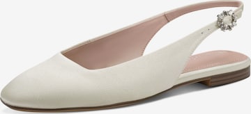 Tamaris Ballerinasko med rem i hvid: forside