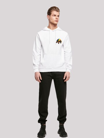 F4NT4STIC Sweatshirt 'Rainbow Turtle' in White