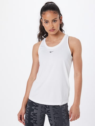 NIKE Sports Top in White: front