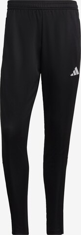 ADIDAS PERFORMANCE Skinny Workout Pants 'Tiro 23 League' in Black: front