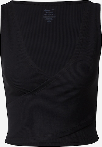 Sport top 'ONE' de la NIKE pe negru: față