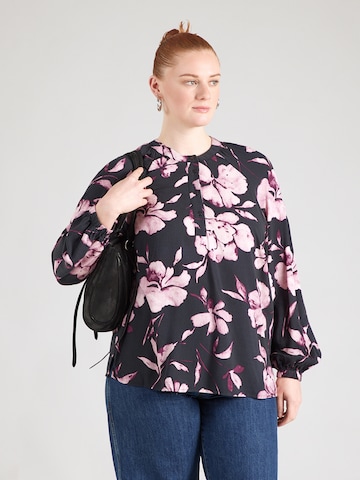 ONLY Carmakoma - Blusa 'CARLinka' en negro: frente
