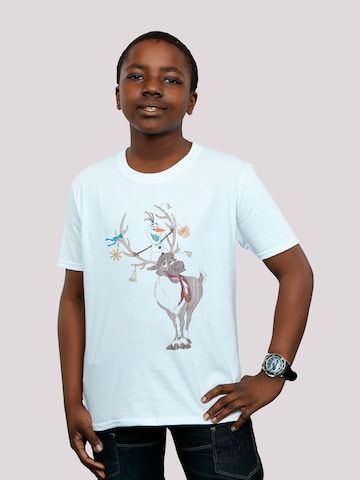 F4NT4STIC Shirt 'Disney Frozen Sven und Olaf Christmas ' in Wit: voorkant