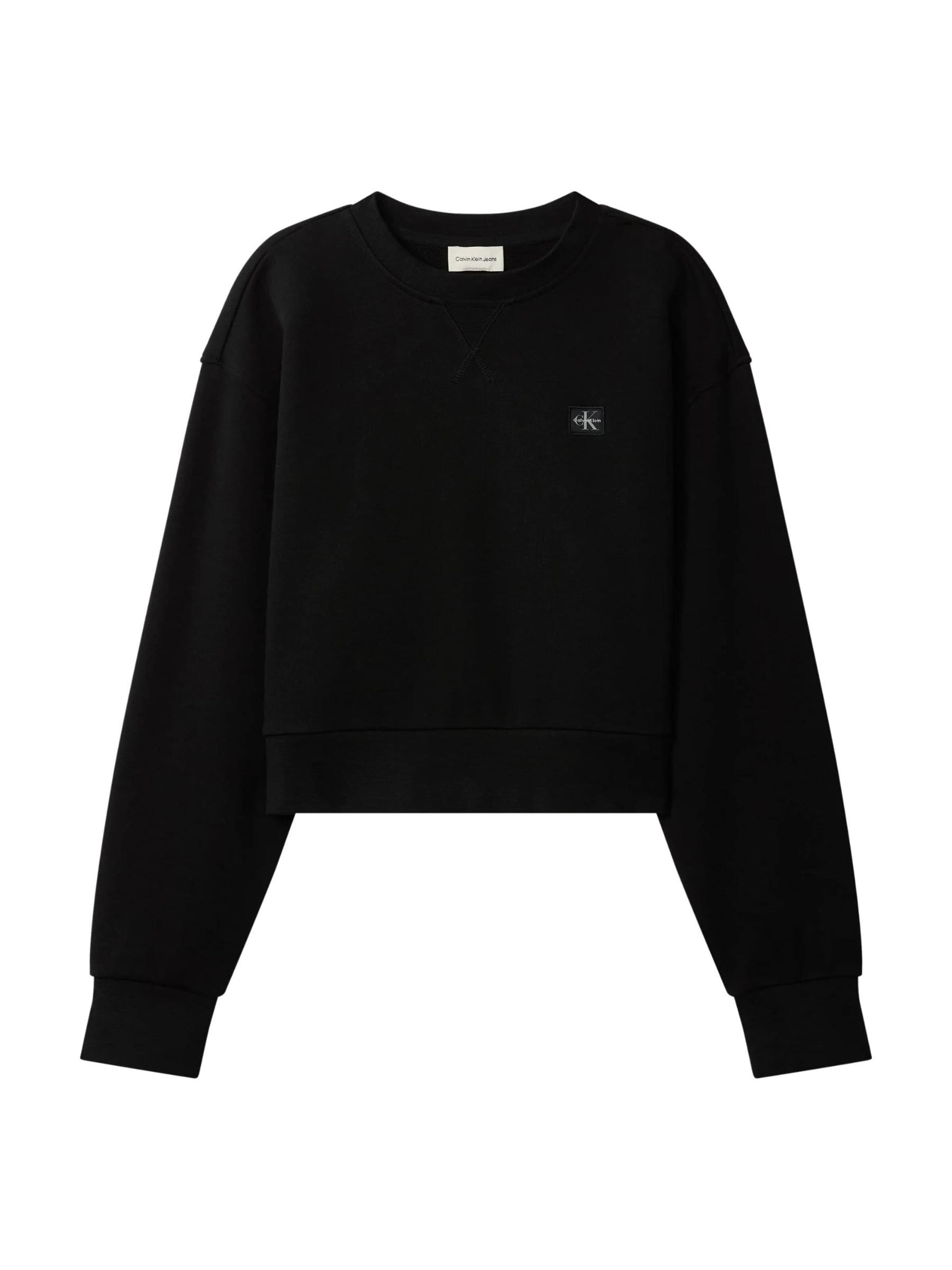 Calvin Klein Sweatshirt in Zwart: voorkant