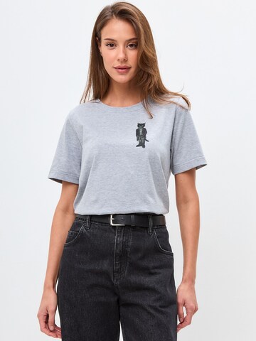 CAT by Maniita Lacitta Shirt 'ROCKER CAT' in Grijs: voorkant