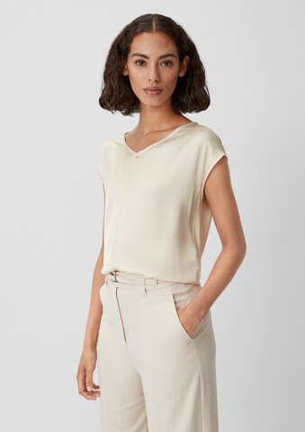 COMMA Shirt in Beige: voorkant