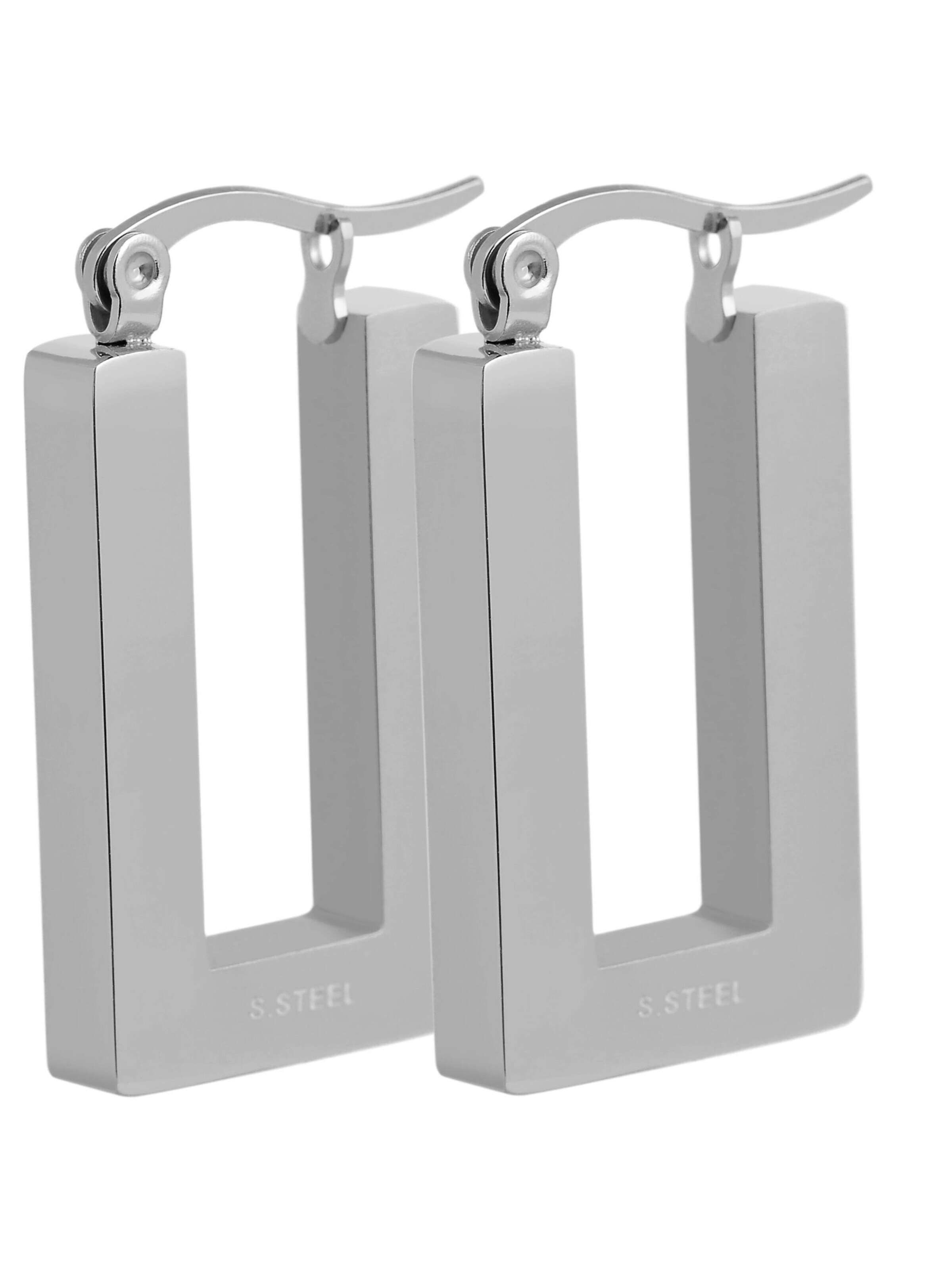Akzent Ohrringe 'Chicco, langlebig'‌‌‌‌‌ in Silber: Vorderseite