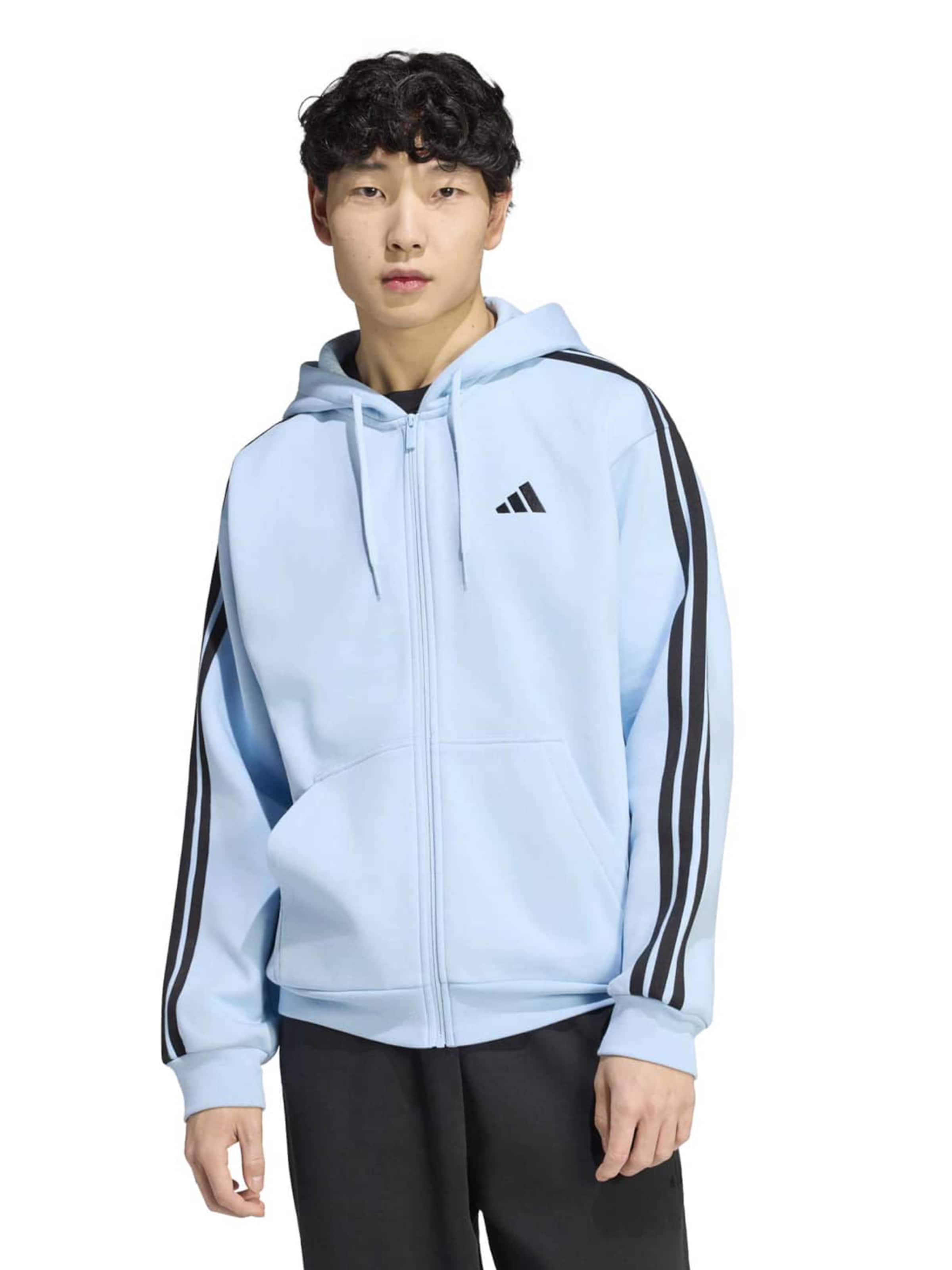 ADIDAS SPORTSWEAR - Sudadera con cremallera deportiva en azul: frente