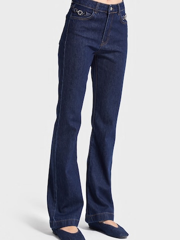 IT'S BASIC Flared Jeans 'Flare Mid Rise Jeans' in Blauw
