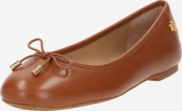 Lauren Ralph Lauren Ballerina 'JAYNA' in Bruin: voorkant