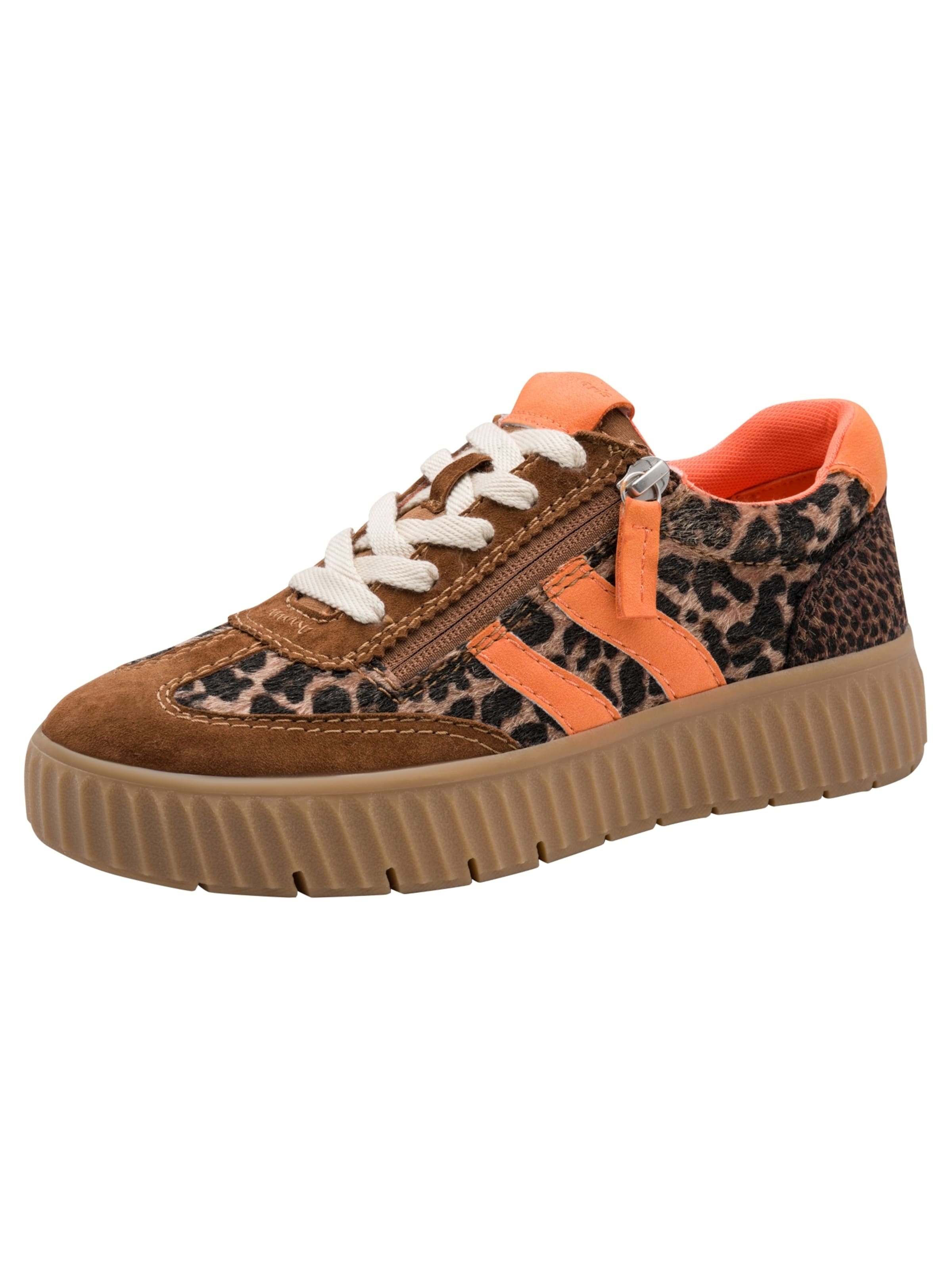 Tamaris Platform trainers in Brown: front