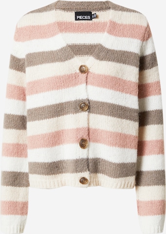 PIECES Knit cardigan 'TASCHA' in Mixed colours: front