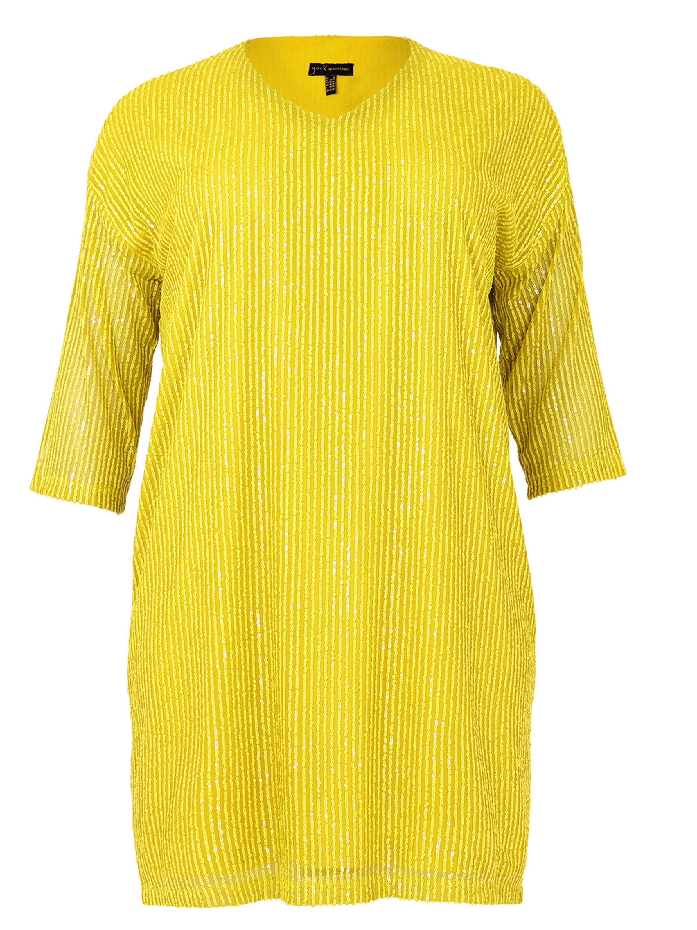 YOEK Dress in Yellow: front