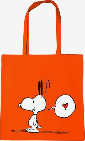 LOGOSHIRT Shopper 'Peanuts - Snoopy in Love' in Orange: front