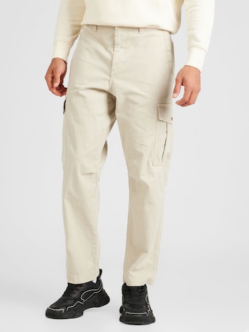 Regular Pantalon cargo 'Sisla-5' BOSS Orange en beige : devant