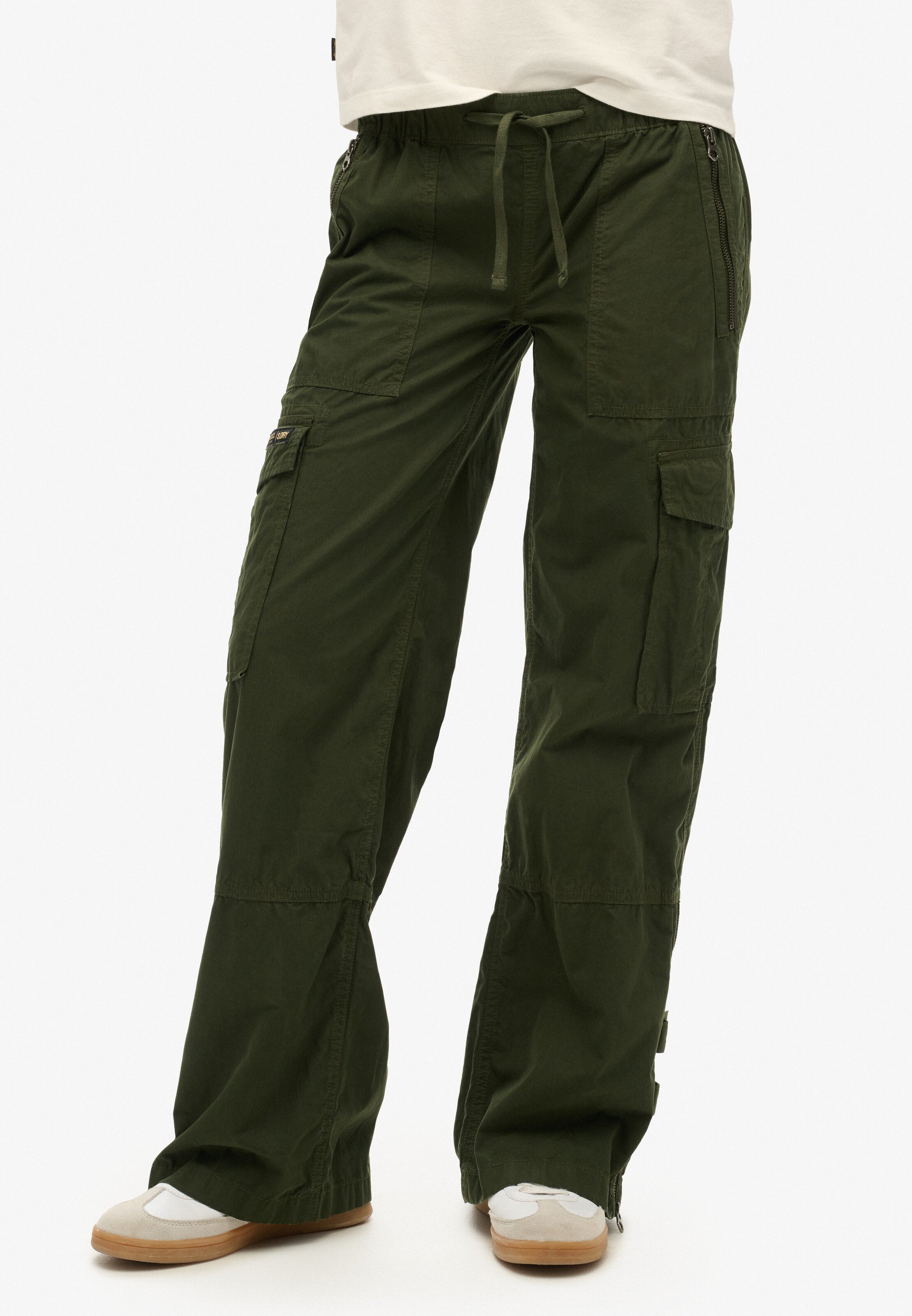 Superdry Wide leg Cargo Pants in Green