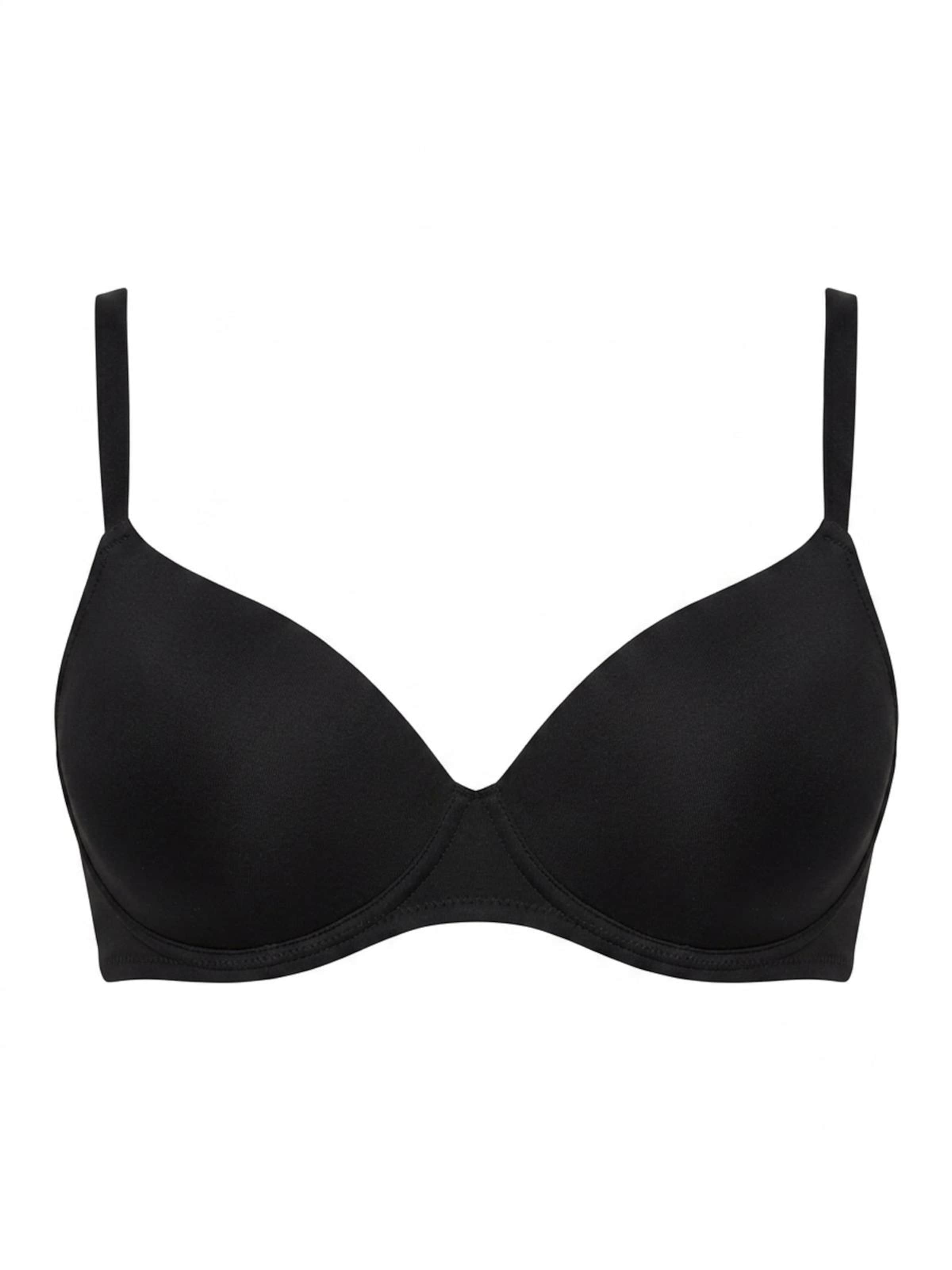 Spiman T-shirt Bra 'Gepolsterter BH ohne Bügel 395' in Black: front