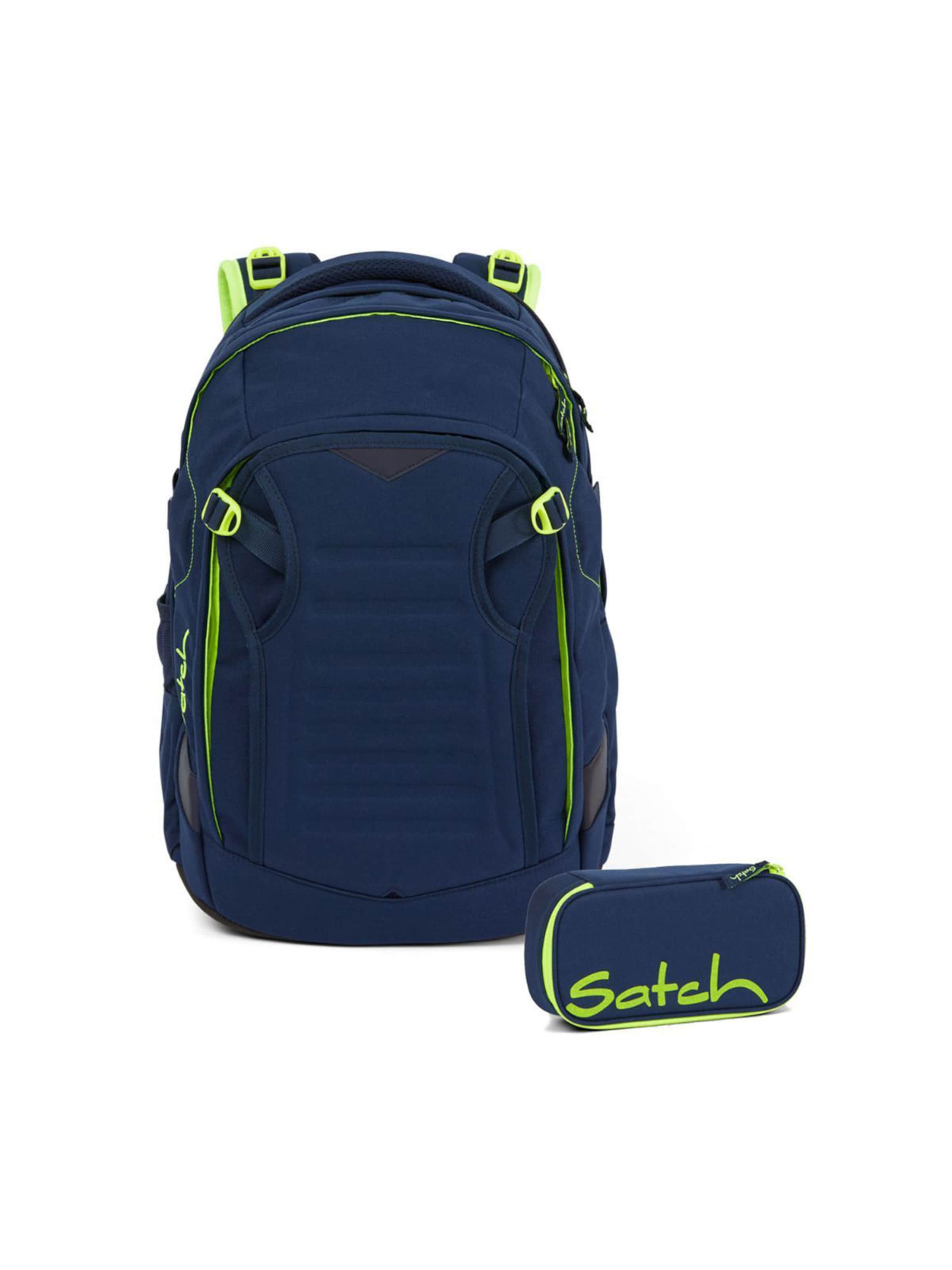 Satch Backpack 'Match 2tlg' in Blue: front