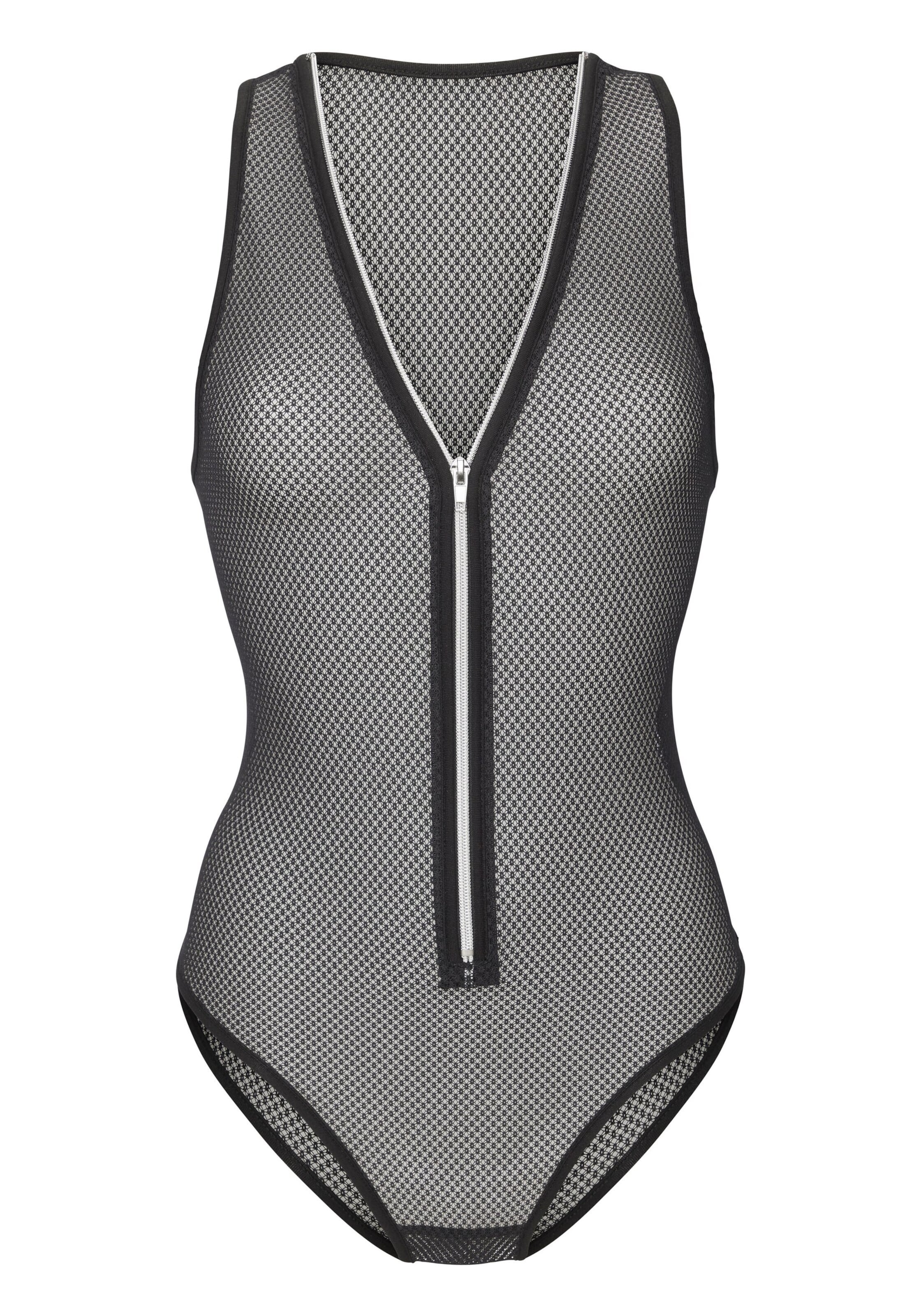 PETITE FLEUR GOLD Bodysuit in Black: front