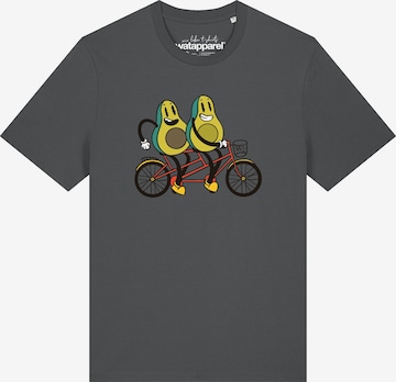 T-Shirt 'Avocado Fahrrad' Watapparel en gris : devant