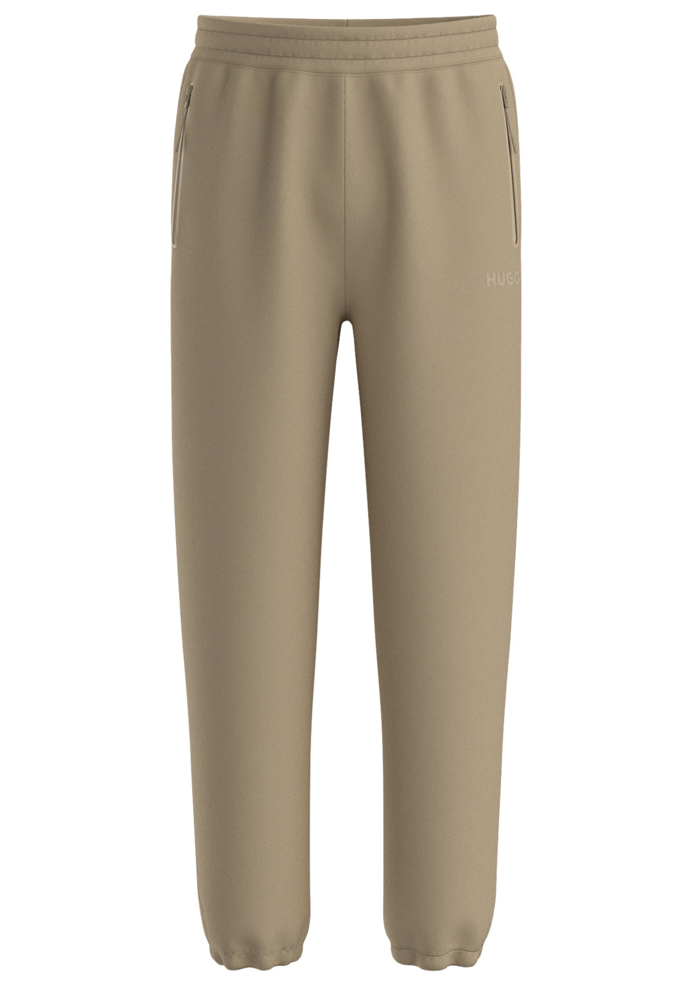 HUGO Tapered Jogginghose 'Dubrosi' in Beige: Vorderseite